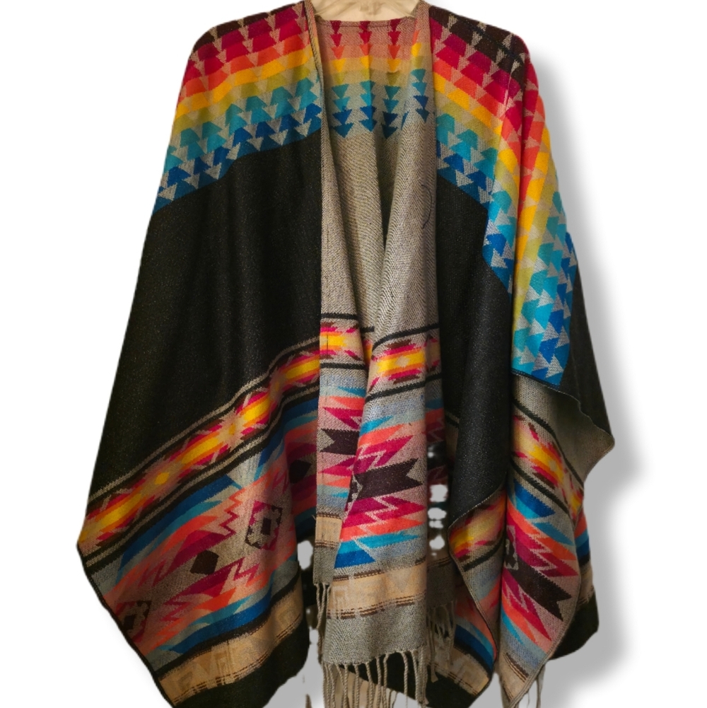 Unbranded OSFA Multicolor Fringe Wrap